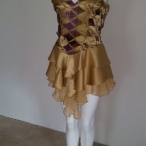 Dancing Dress Gold Silk Satin