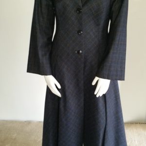 Dark-Blue Checked Coat