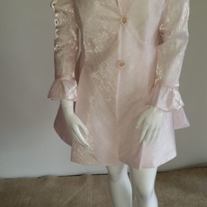 Pink And White Reversible Coat