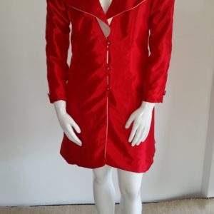 Red And White Reversible Coat
