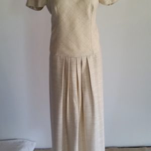 Cream Wool Dress
