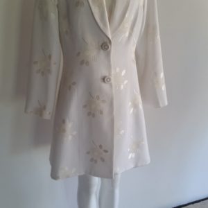 White Embroidered Coat