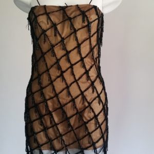 Hand-Beaded Mini Dress