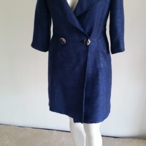 Blue Hemp Lamee Coat